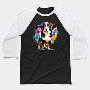 Watercolor Appenzeller Sennenhund Baseball T-Shirt